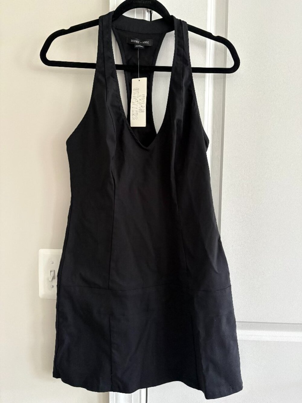 Urban Outfitters Silence + Noise Black Halter Mini Dress - SZ L    New w Tag
